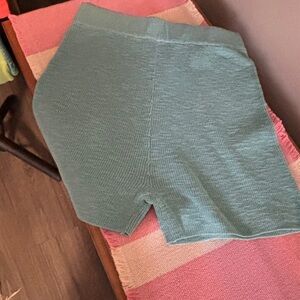 New Teal Nit Shorts Size M